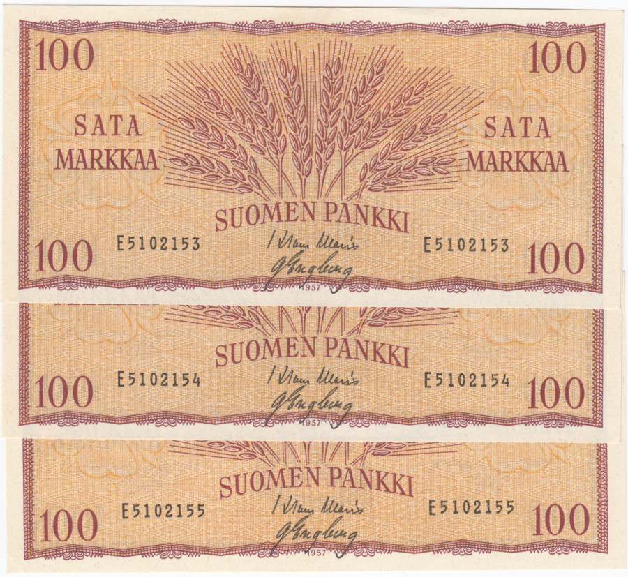 100 Markkaa 1957 E510215X